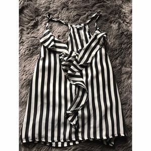 Charlotte Russe Black and white striped blouse